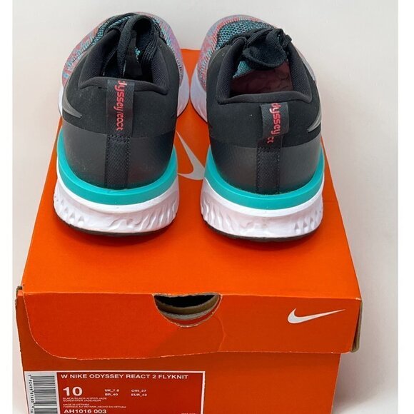 Nike Women's Odyssey React 2 Flyknit Running Shoes Size 10 - Picture 2 of 6